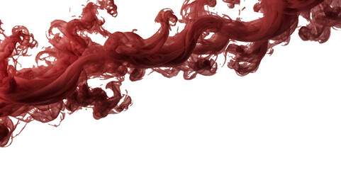 Beautiful vector red smoke plume isolated on transparent background and for festival explosion burst isolated