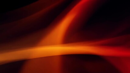 Red and orange abstract light flow with soft bokeh effect on black background - Powered by Adobe