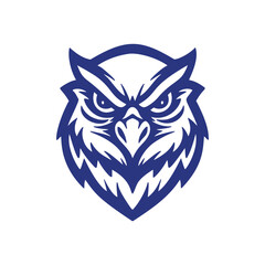 Obraz premium Angry owl head.variant for logo.vector on white background