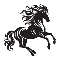 Jumping Horse Silhouette Clip Art, Horse silhouette vector