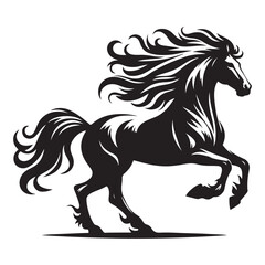 Jumping Horse Silhouette Clip Art, Horse silhouette vector