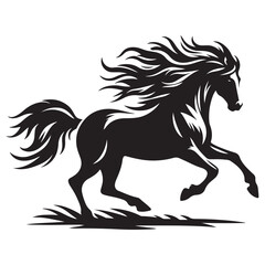 Jumping Horse Silhouette Clip Art, Horse silhouette vector