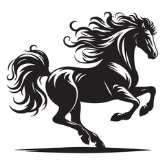Jumping Horse Silhouette Clip Art, Horse silhouette vector