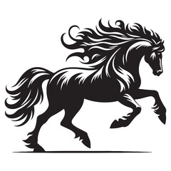 Jumping Horse Silhouette Clip Art, Horse silhouette vector
