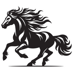 Jumping Horse Silhouette Clip Art, Horse silhouette vector