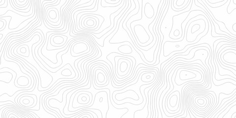 Vector seamless wave stripe topography map pattern camping grid cartography diagram black and white geometric carve wave line. abstract landscape topography line map wavy texture design background.