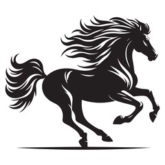 Jumping Horse Silhouette Clip Art, Horse silhouette vector
