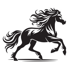 Jumping Horse Silhouette Clip Art, Horse silhouette vector