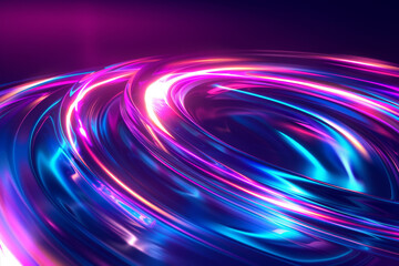 A colorful swirl of light and color