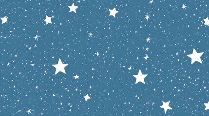 Fototapeta premium White Stars on Blue Background, Abstract Image, Texture, Pattern, Wallpaper, Cover and Screen of Smartphone, Cell Phone, Computer, Laptop, 9:16 and 16:9 Format