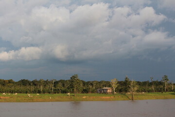 Casa em rio na Amazonia