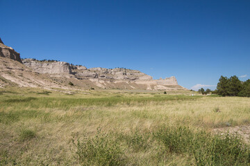 Large rock formation at Scotts Bluff National Monument, Nebraska