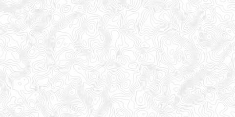 	
Vector geography landscape Topo contour map on white background, Topographic contour lines. Seamless pattern with lines Topographic map. Geographic mountain relief diagram line wave carve pattern.