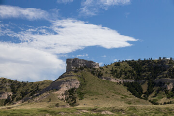 Large rock formation at Scotts Bluff National Monument, Nebraska
