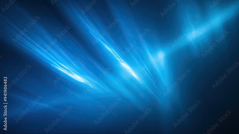 Poster minimalist blue gradient background with soft light effects, perfect for text overlay -