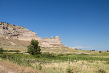 Large rock formation at Scotts Bluff National Monument, Nebraska