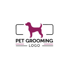 Free vector logo for pet styling and grooming shop, hair salon, pet store for dogs and cats, Vector illustration