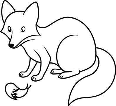 recommend clip art: Delightful fox line art illustration for kids to color in a fun and engaging way with endless possibilities for creativity
                    
                    