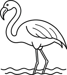 Creative flamingo coloring page designed for kids to enjoy
