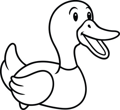 recommend clip art: Charming duckling line art simple for kids' coloring books encourages creativity and coloring fun for young children
                    
                    