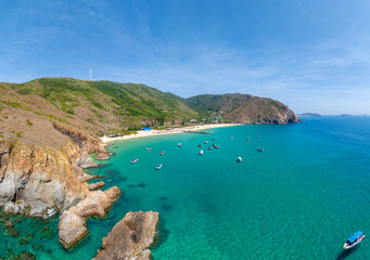 Aerial shot of Ky Co Beach, Nhon Ly Commune, Quy Nhon City, Binh Dinh Province