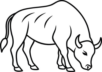 Adorable buffalo coloring page for kids featuring easy line art great for young artists
