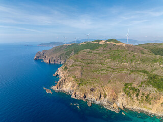 Aerial shot of Ky Co Beach, Nhon Ly Commune, Quy Nhon City, Binh Dinh Province