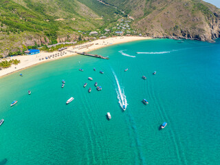 Aerial shot of Ky Co Beach, Nhon Ly Commune, Quy Nhon City, Binh Dinh Province