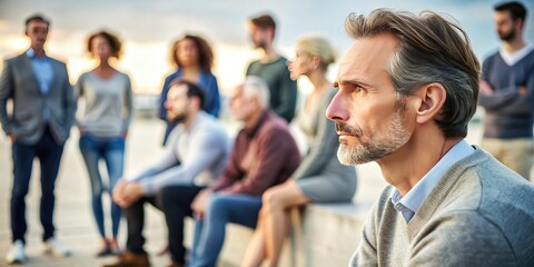 Obraz premium Silent Spectator: Observing, attentive, introspective, patient, reflective