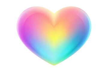 Abstract blur gradient heart shape in pastel color png