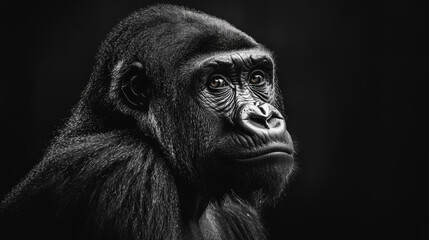 Close-up Portrait of a Gorilla