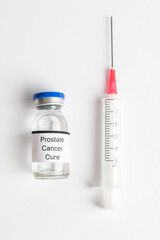 Medical Vial with label on a white background