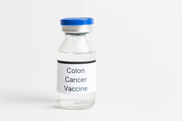 Medical Vial with label on a white background