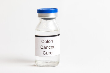 Medical Vial with label on a white background