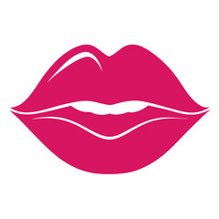Lips Silhouette white background