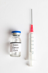 Medical Vial with label on a white background