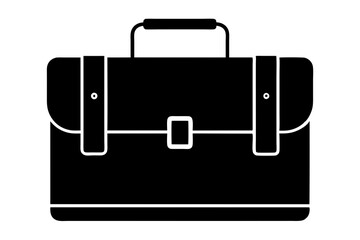 Briefcase silhouette vector on a white background