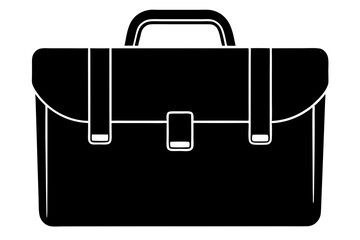 Briefcase silhouette vector on a white background