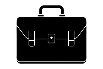 Briefcase silhouette vector on a white background