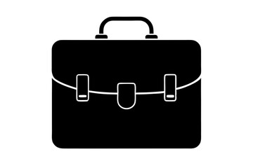 Briefcase silhouette vector on a white background