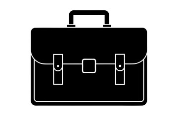Briefcase silhouette vector on a white background