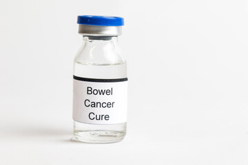 Medical Vial with label on a white background