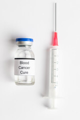 Medical Vial with label on a white background