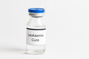 Medical Vial with label on a white background