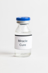 Medical Vial with label on a white background