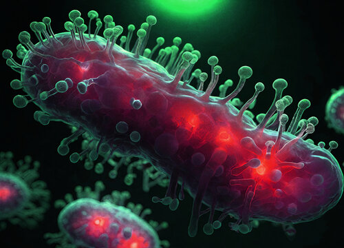 Virus particle, illustration