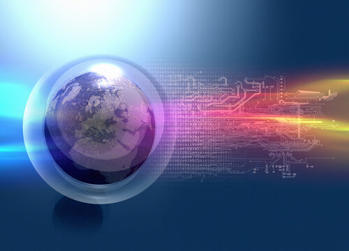 Global data security, conceptual illustration