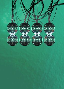 Quantum computer array, conceptual illustration