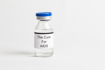 Medical Vial with label on a white background