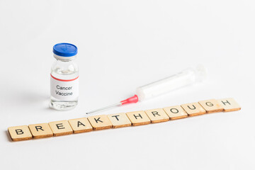 Medical Vial with label on a white background